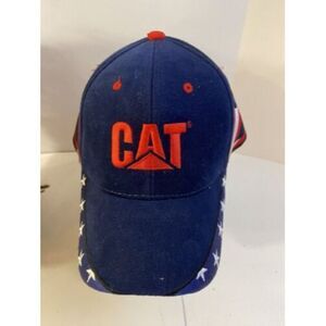 CAT Caterpillar Flames Stars  Hat Cap Black‎ Strap Back Magic Head Wear